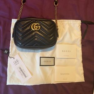 Authentic GG Marmont mini cross body bag